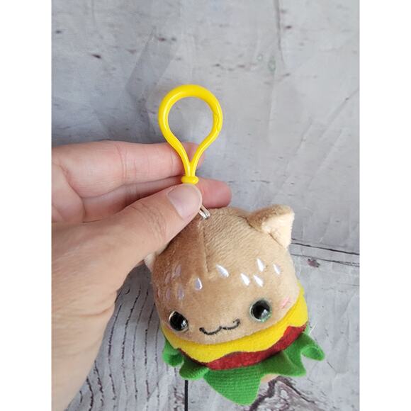 Cat Hamburger Plush Backpack Clip - Picture 2 of 5